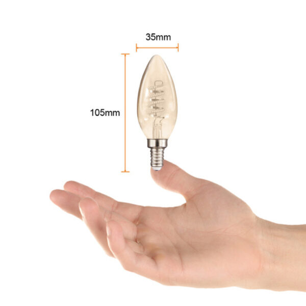 BOMBILLA DE FILAMENTO, 127V, 3.8W, BASE E27, BC - Imagen 4