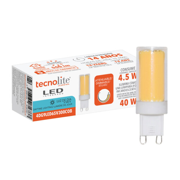 |AMPOLLETA ATENUABLE, BASE G9, 4W, 127V, 325LM, 6500K - Imagen 3