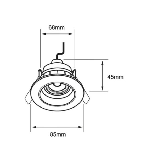 |LUMINARIA LED DOWNLIGHT HIGH EFFICIENCY EMPOTRABLE 4W, 100-240V, 430LM, 3000K NGRO - Imagen 2