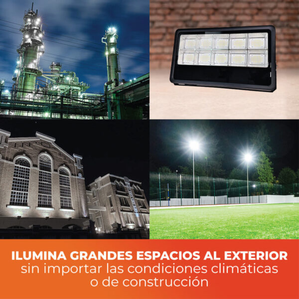 EXT LED 500W 100-240V 44000LM 65K NGR - Imagen 3