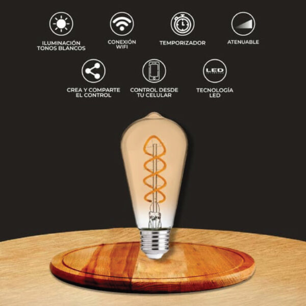 LAMP FILAMENTO LED 5.5W 127V 350LM 6000K - Imagen 3