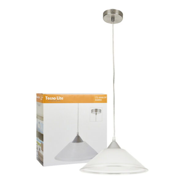 LUMINARIO SUSPENDIDO OPALINO 60W  100-240V - Imagen 2