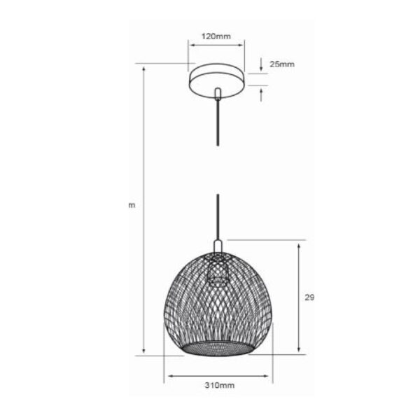 |Luminaria Colgante 60w - Imagen 2