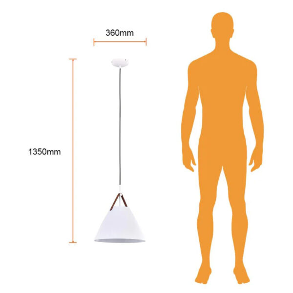 LAMPARA COLGANTE 60W 100-240V BLANCA - Imagen 4