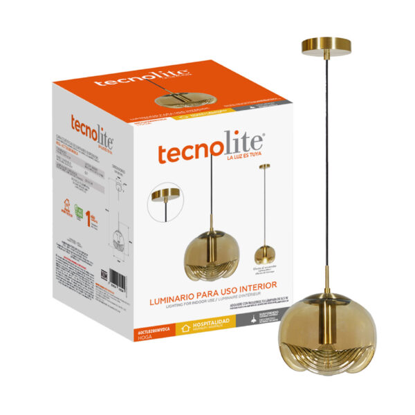 |LAMP-COLG. HOGA 60W máx., 100-240V, E27 CRISTAL/HUMO  2/2 - Imagen 3
