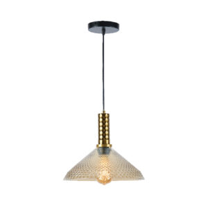 LAMP-COLG. HOMAM 60W MAX, 100-240V, BASE E27 CRISTAL/HUMO 2/2