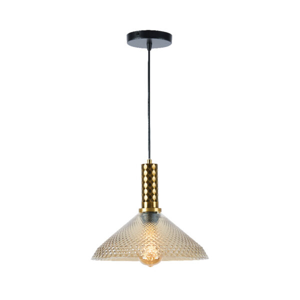 LAMP-COLG. HOMAM 60W MAX, 100-240V, BASE E27 CRISTAL/HUMO 2/2