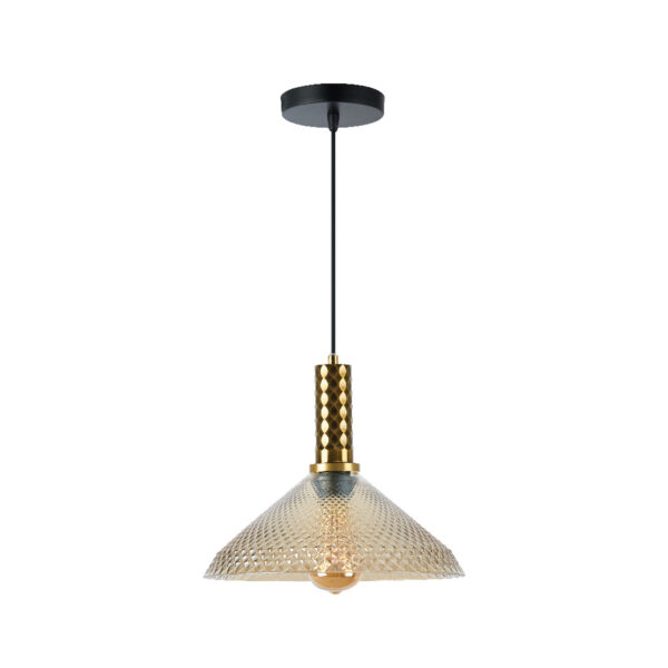 LAMP-COLG. HOMAM 60W MAX, 100-240V, BASE E27 CRISTAL/HUMO 2/2 - Imagen 2