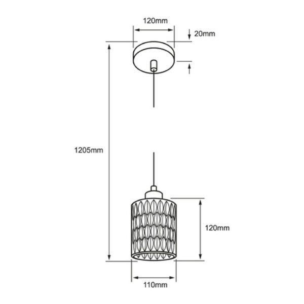 LAMPARA SUSPENDER 60W BASE E27 - Imagen 4