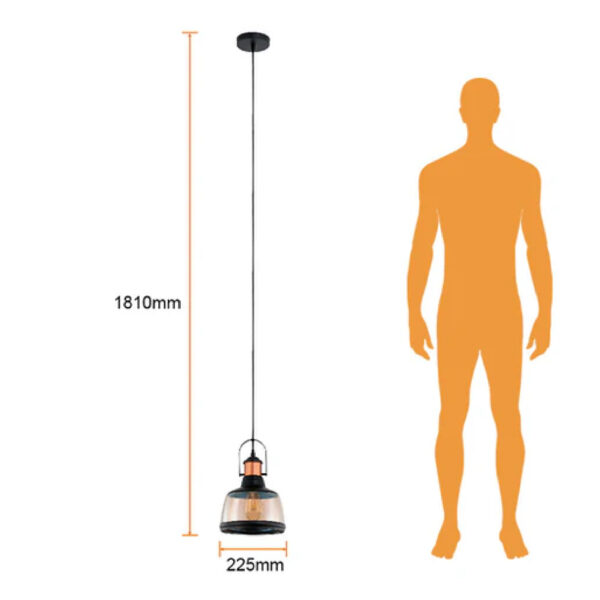 LAMPARA DECORATIVA SUSPENDER 60W BASE E27 - Imagen 4