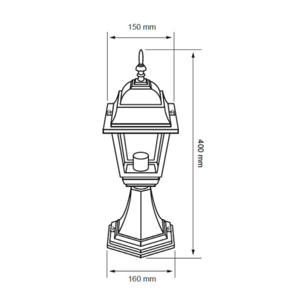 FAROL PARED SIN LÁMPARA, EXTERIOR, CAFE - Imagen 2