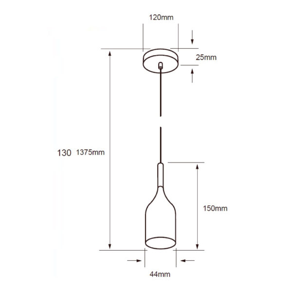 SOCKET COLGANTE NEGRO 127V - Imagen 2