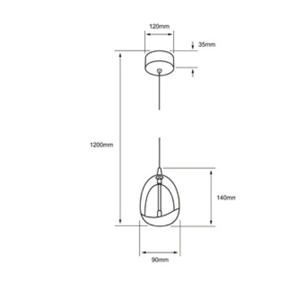 |INT LED SUSPENDIDO 6W 127V 250LM 3000K S - Imagen 2