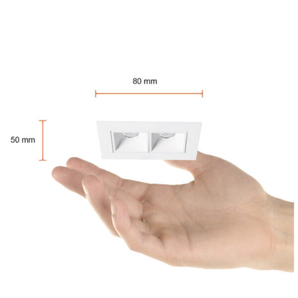 INTERIOR EMPOTRADOS LED 6W 100-240V 3000K BLANCO - Imagen 4
