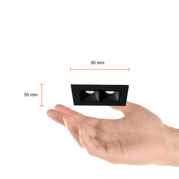 INTERIOR EMPOTRADOS LED 6W 100-240V 3000K NEGRO - Imagen 4