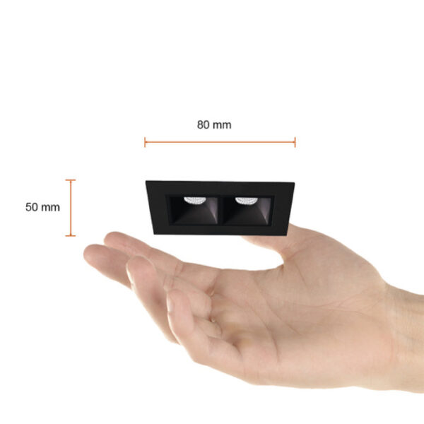 EMPOTRADO EN TECHO LED 6W 100 - 240 V NEGRO - Imagen 4