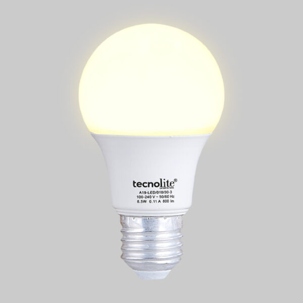 LAMP LED A19 8.5W 127V 3000K E27 800LM PACK 12 - Imagen 3