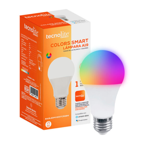 SET DE 2 BOMBILLOS RGB+CONECTOR JOINT, 8 WATTS, 127V