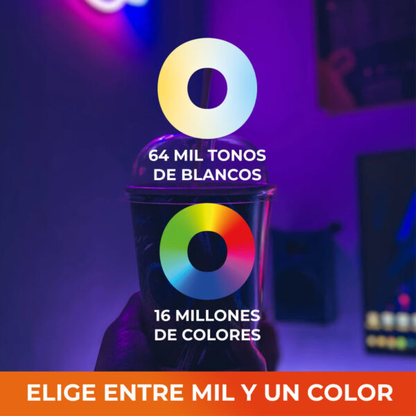 SET DE 2 BOMBILLOS RGB+CONECTOR JOINT, 8 WATTS, 127V - Imagen 3