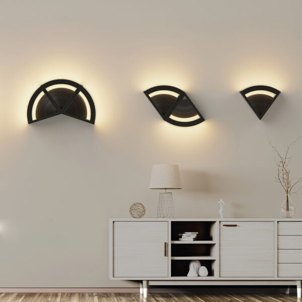 LAMP-MURO INTERIOR, AGIKE, 8W, 100-240V, 320-400LM NGRO - Imagen 2