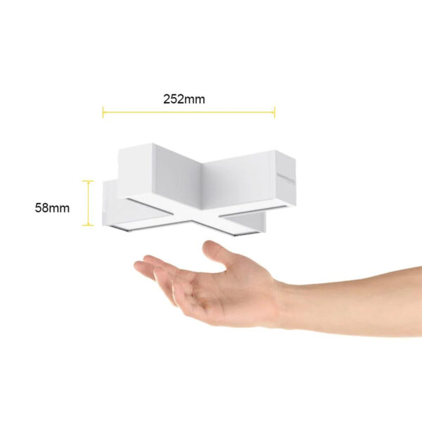 LUMNINARIO CONECTOR EN X BLANCO - Imagen 4