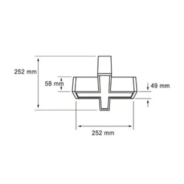 |Luminario Conector en X negro - Imagen 4