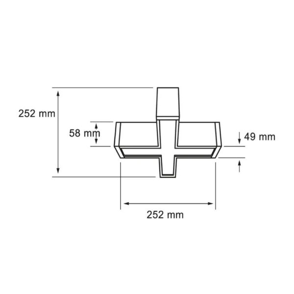 ACCESORIO P/LUMINARIA LINEAL VECTOR SYSTEM FORMA X 15W, 100-277V, 1540LM, 4000K NGRO - Imagen 4