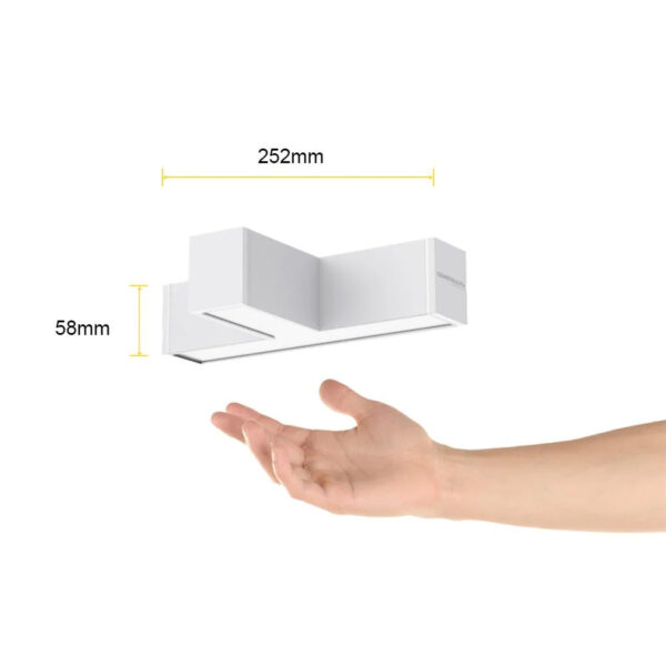 ACCESORIO LUMINARIO FORMA T BLANCO - Imagen 4