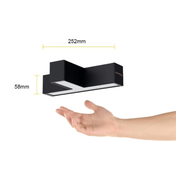 LUMINARIO CONECTOR T NEGRO - Imagen 4