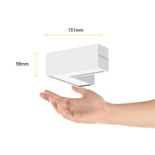 LUMINARIO CONECTOR FORMA L BLANCO - Imagen 4