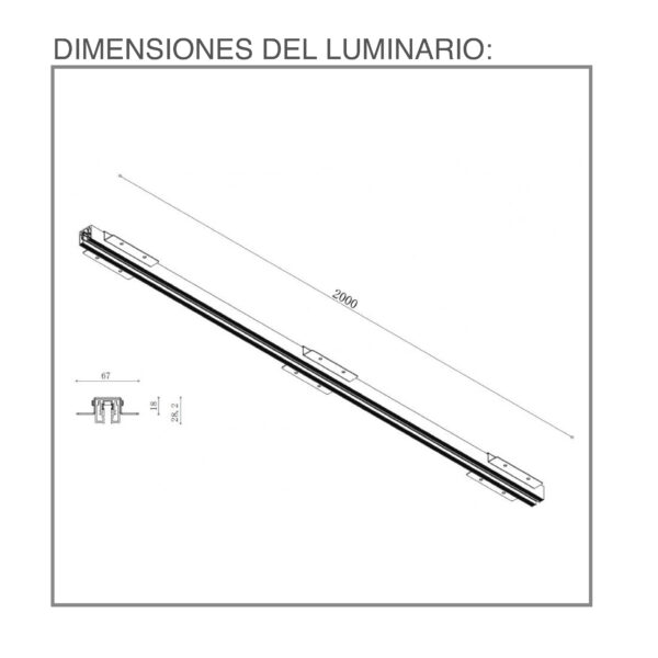|Riel Magnetico 2 mts. - Imagen 2