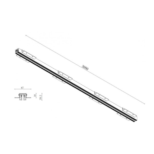 |Riel Magnetico 3 MTS - Imagen 2