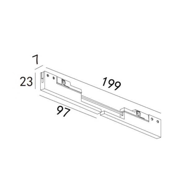 |Conector de energia  entre rieles magneticos - Imagen 2