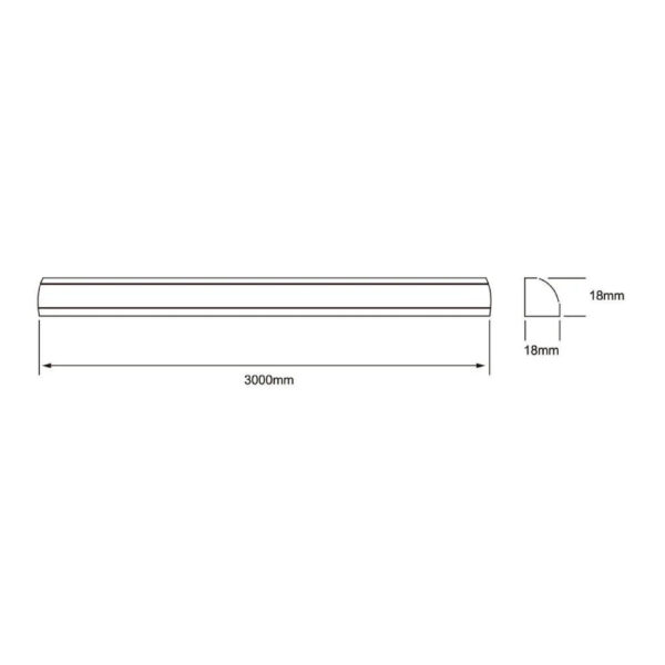 PERFIL ALUMINIO SOBREPONER ESQUINA 3MTS - Imagen 3