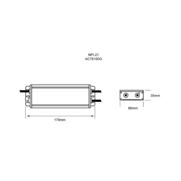 |Driver EXT 100W 100-277V 2.3A - Imagen 2