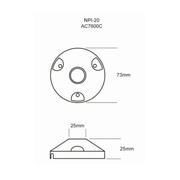 |ACCESORIO–BASE PARA LUMINARIOS DE BRONCE - Imagen 2