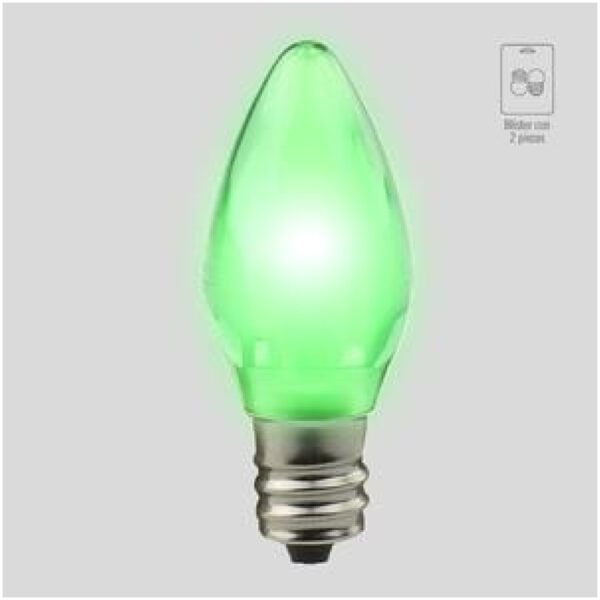 BOMBILLA MINIATURA C7 DE LED- BASE E12- 1W- 127V-  VERDE - Imagen 2