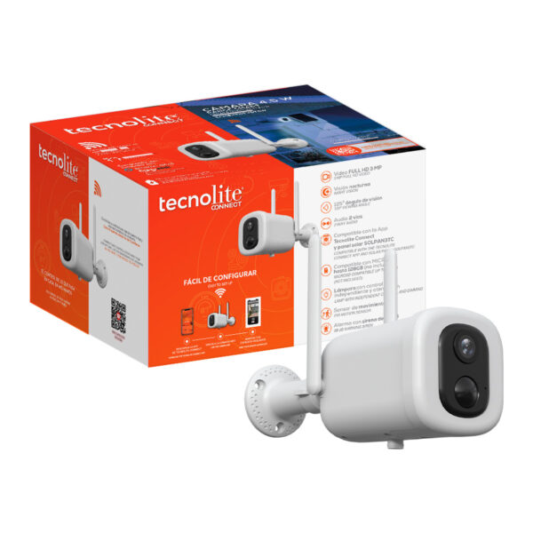 |CÁMARA EXTERIOR WIFI, 1080P 4.5W, 500LM, 6500K, MICRÓFONO Y ALTAVOZ, VISIÓN NOCTURNA, Y DETECTOR DE MOVIMIENTO - Imagen 2