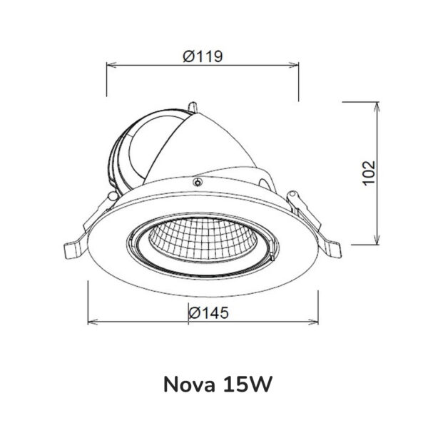 LAMPARA DOWNLIGHT RETRACTIL 15W LED 4000K - Imagen 2