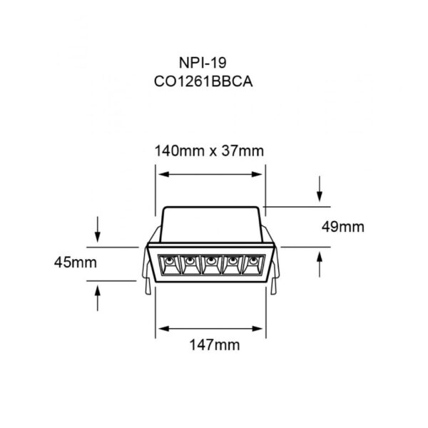 |Luminario Int. Trazo Grazzer 10W 3000K 100-270V BCO-NGO - Imagen 2