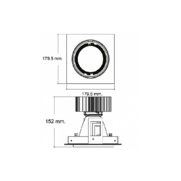 |MODULARE II LED 44W 3000K 127-277V NGO - Imagen 3