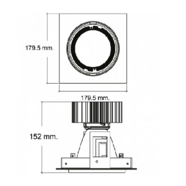 |MODULARE II 44W 4000K 127-277V NGO INTERIOR - Imagen 2
