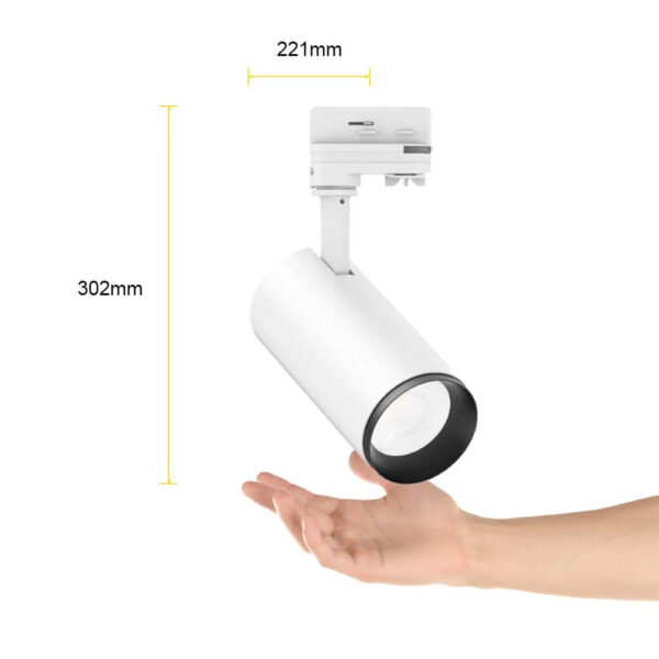 LUMINARIA LED TIPO SPOT INT.  FOCUS P/SOBREPONER  RIEL 30W, 100-277V, 2600LM, 3000K BCO - Imagen 4