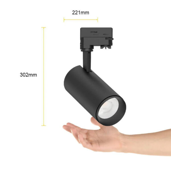 LUMINARIA LED TIPO SPOT INT.  FOCUS P/SOBREPONER  RIEL 30W, 100-277V, 2600LM, 3000K NGRO - Imagen 4