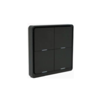|BOTONERA INALAMBRICA INTELIGENTE DE 4 BOTONES PARA CONTROL DE ESCENAS DE ILUMINACIÓN NGRO