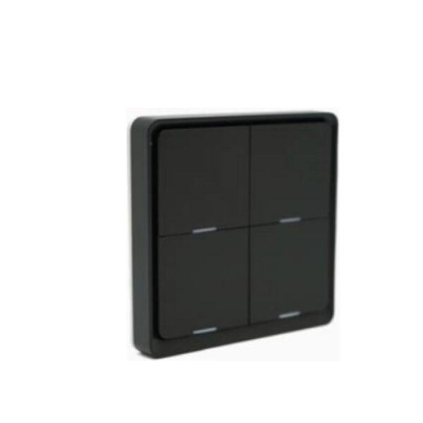 |BOTONERA INALAMBRICA INTELIGENTE DE 4 BOTONES PARA CONTROL DE ESCENAS DE ILUMINACIÓN NGRO