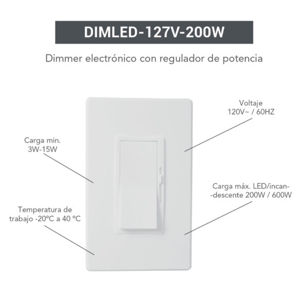 INTERRUPTOR  REGULADOR DE INTENSIDAD PARA CASA - Imagen 3