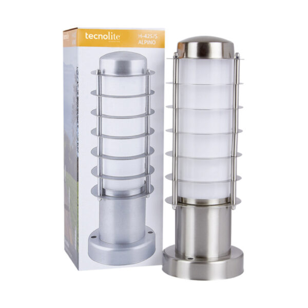 LUMINARIA MINI POSTE ALPINO 60W MAX., 100-240V, E27 SATINADO - Imagen 2