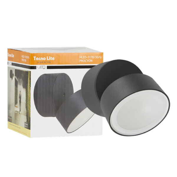 EXTERIOR MUROS LED 10W 3000K GRIS - Imagen 2
