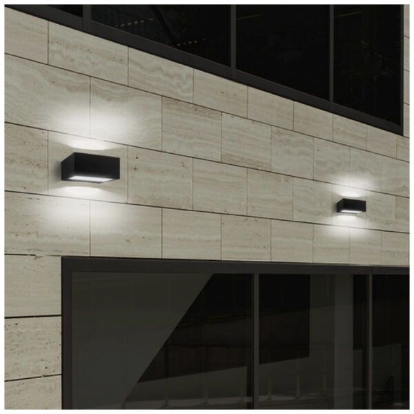 LUMINARIA DE MURO LED 20W 4000K NEGRA - Imagen 4